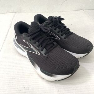 Brooks Womens 9 Shoes Glycerin GTS 21 Black White Running Sneakers No Insoles